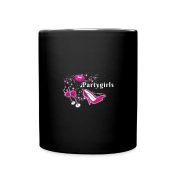 Party girls, holiday, carnival, stars, party - Full Colour Mug - black - Front