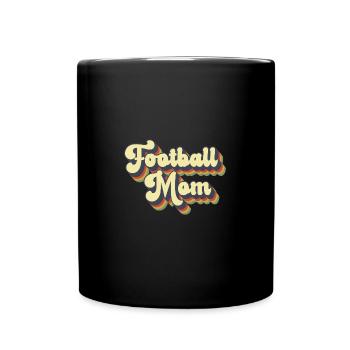 Football Mom Mama Vintage Women Mother's Day - Tasse einfarbig - Schwarz - Vorne