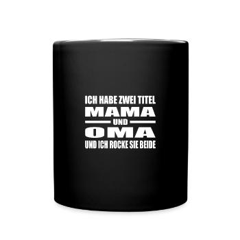 Mama - Tasse einfarbig - Schwarz - Vorne