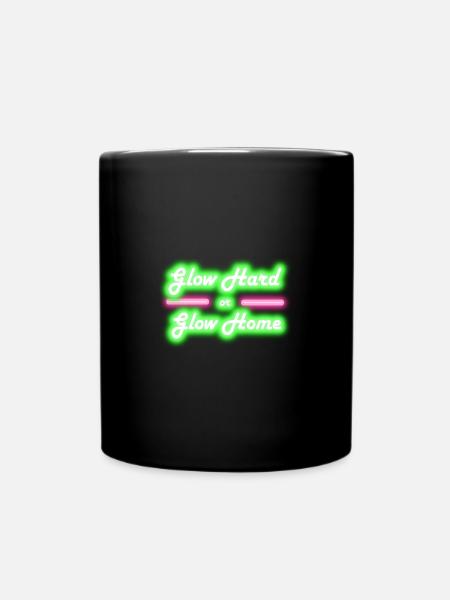 Glow Hard of Glow Home 80's Party - Mok uni - zwart