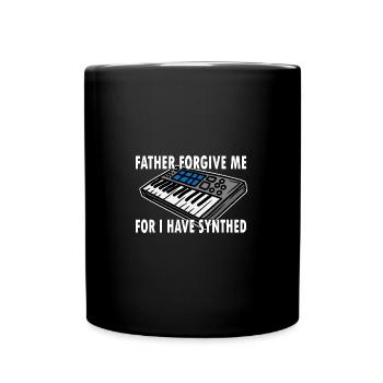 Synthesizer ADSR Synth Nerd - Full Colour Mug - black - Front