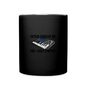 Synthesizer Vintage Analog Synth Retro ADSR - Tasse einfarbig - Schwarz - Vorne