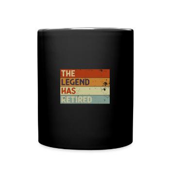 The Legend Has Retired Retirement - Full Colour Mug - black - Front