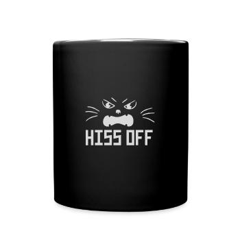Sifflement de Funny Meow Cat - Mug uni - noir - Devant