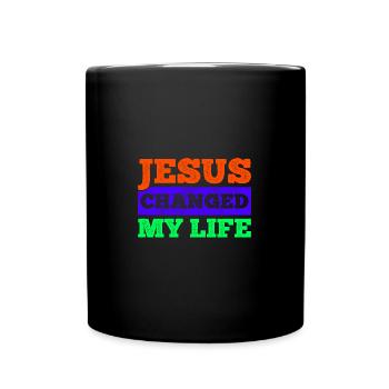 Jésus a changé ma vie Christ dévot Jésus - Mug uni - noir - Devant