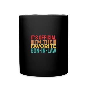 Favorite Son in Law Funny Egagement Wedding - Full Colour Mug - black - Front