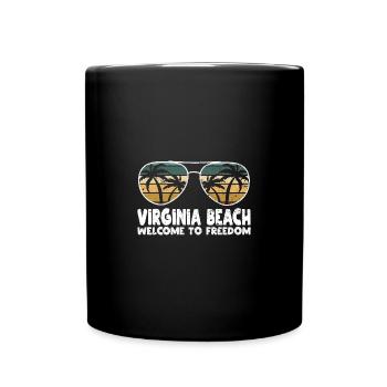 Virginia Beach Welcome to Freedom Holiday Jump - Full Colour Mug - black - Front