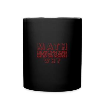 Mathématiques et pommes Mathématiques Calcul des nombres - Mug uni - noir - Devant