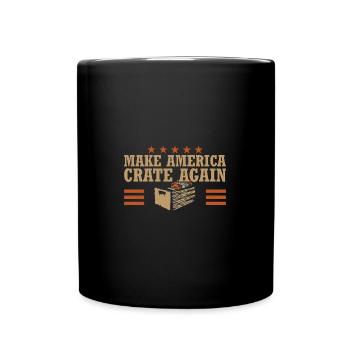 Book Reader Make America Crate Again Sarcastic - Full Colour Mug - black - Front