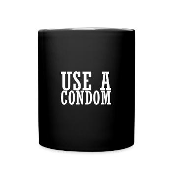 Sarcastic Use A Condom - Full Colour Mug - black - Front