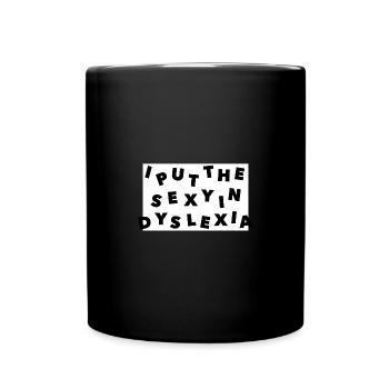 Drôle de dyslexie dyslexie Dire cadeau - Mug uni - noir - Devant
