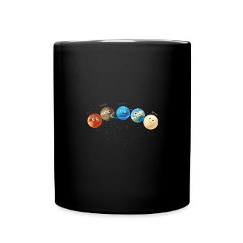 planeten,sonnensystem,merkur,mars,erde,planet - Tasse einfarbig - Schwarz - Vorne