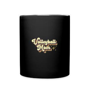 Volleyball Maman Vintage Femmes Fête des Mères - Mug uni - noir - Devant