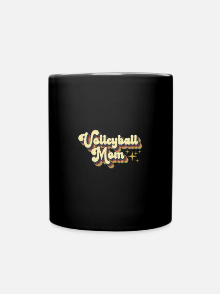 Volleyball Maman Vintage Femmes Fête des Mères - Mug uni - noir