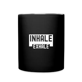 Yoga Inspirez Exhale Yoga Méditation - Mug uni - noir - Devant