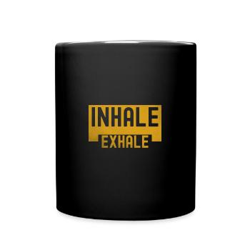 Yoga Inspirez Exhale Yoga Méditation - Mug uni - noir - Devant