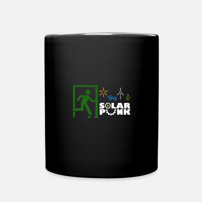 Solarpunk - Tasse einfarbig - Schwarz
