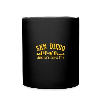 San Diego Americas Finest City Semper Vigilans - Full Colour Mug - black - Front