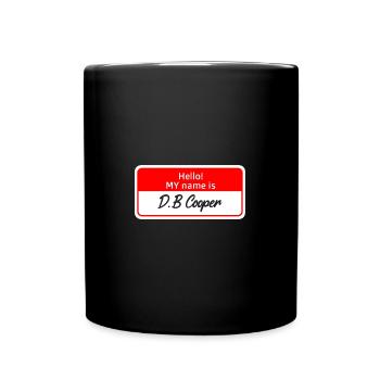 My Name is DB Cooper Air Plane Skydiving Parachute - Full Colour Mug - black - Front