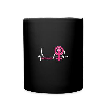 Féminisme Heartbeat - Mug uni - noir - Devant