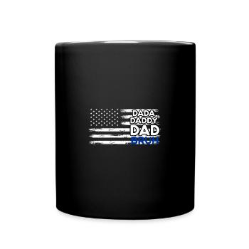 Lustiger Sprichwort USA amerikanischer Flagge Dada - Tasse einfarbig - Schwarz - Vorne