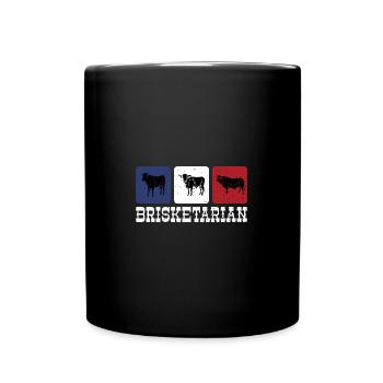 Brisketarian Brisket BBQ Lover - Tasse einfarbig - Schwarz - Vorne
