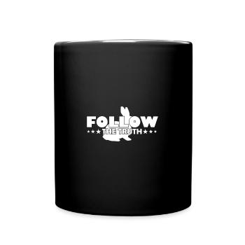 Follow The Truth Rabbit - Tasse einfarbig - Schwarz - Vorne