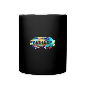 skihase,graffiti,skibrille - Tasse einfarbig - Schwarz - Vorne