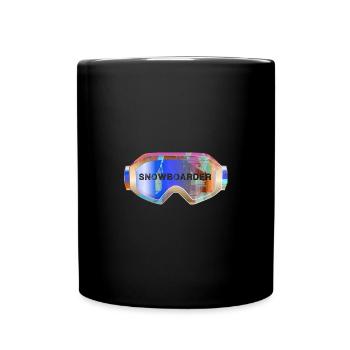 Snowboarder,Ski Goggles,Skiing,Ski,Snowboard - Full Colour Mug - black - Front