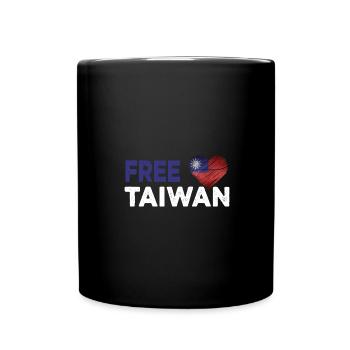 Taiwan Flag Taipei China No War - Full Colour Mug - black - Front