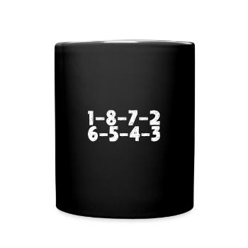 V8 Engine 1-8-7-2-6-5-4-3 Fire Order - Tasse einfarbig - Schwarz - Vorne