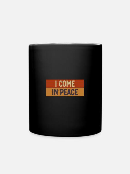 I am peace funny matching couples - Tasse einfarbig - Schwarz