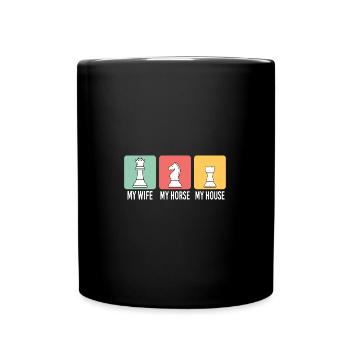 Chess Player Chess Games Chess Pun - Tasse einfarbig - Schwarz - Vorne