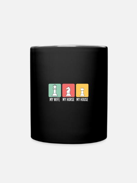 Chess Player Chess Games Chess Pun - Tasse einfarbig - Schwarz