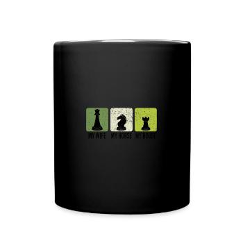 Chess Player Chess Games Chess Pun - Tasse einfarbig - Schwarz - Vorne