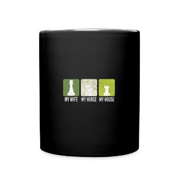 Chess Player Chess Games Chess Pun - Tasse einfarbig - Schwarz - Vorne