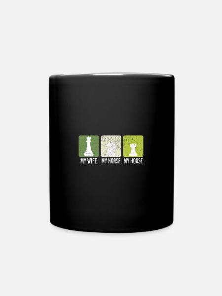 Joueur d’échecs Jeux d’échecs Jeu de mots - Mug uni - noir