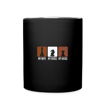Chess Player Chess Games Chess Pun - Tasse einfarbig - Schwarz - Vorne