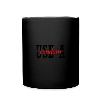 Sarcastic Use A Condom - Full Colour Mug - black - Front