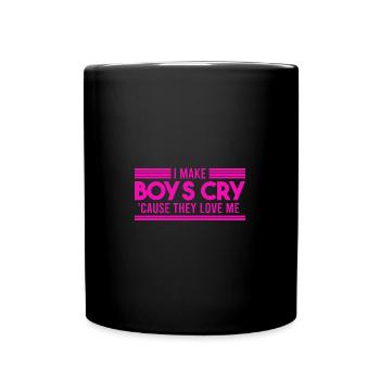 Feminist I Make Boys Cry Confidence - Tasse einfarbig - Schwarz - Vorne