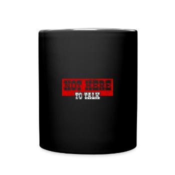 Gym Not Here To Talk Weightlifter Fitness - Full Colour Mug - black - Front