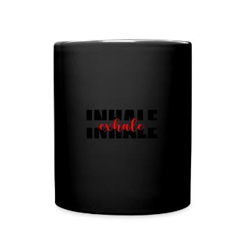 Yoga Inspirez Exhale Yoga Méditation - Mug uni - noir - Devant