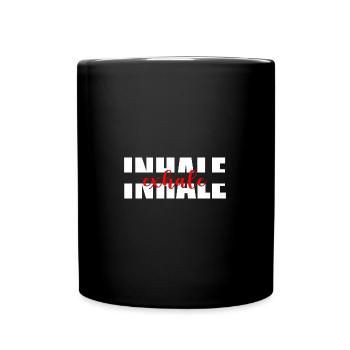 Yoga Inspirez Exhale Yoga Méditation - Mug uni - noir - Devant