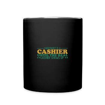 Cashier Register Counter Retail Worker - Tasse einfarbig - Schwarz - Vorne