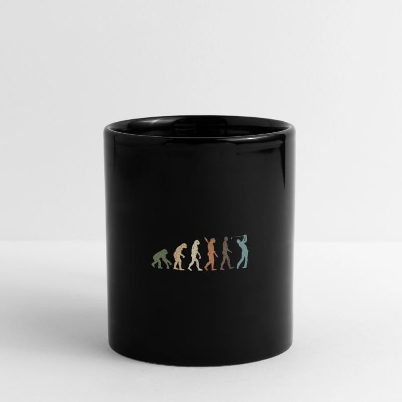 Drôle d’évolution rétro de Man Golf Mug uni