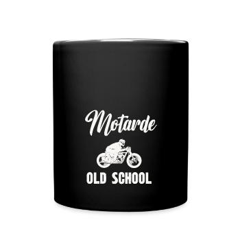 motarde old school - Mug uni - noir - Devant