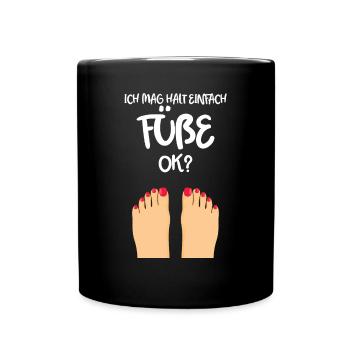 Fußpflegerin Pediküre Fußnägel Podologie - Tasse einfarbig - Schwarz - Vorne