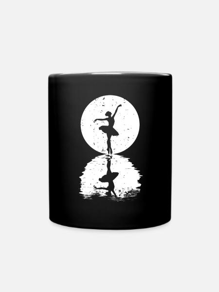 Ballerina Mond Ballett Tänzerin Mondlicht - Tasse einfarbig - Schwarz