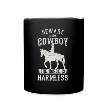 Wild West Western Rodeo Bull Riding Cowboy - Mug uni - noir - Devant