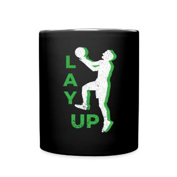 Basketball basketball player hoop throwing sports - Full Colour Mug - black - Front